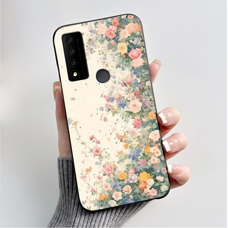 Case For TCL 30V 5G T781S Fundas TCL 30 XL T701DL Capa Soft Silicone Black Shell TCL 30 XE 5G Cover Cute Printing Pattern Casing