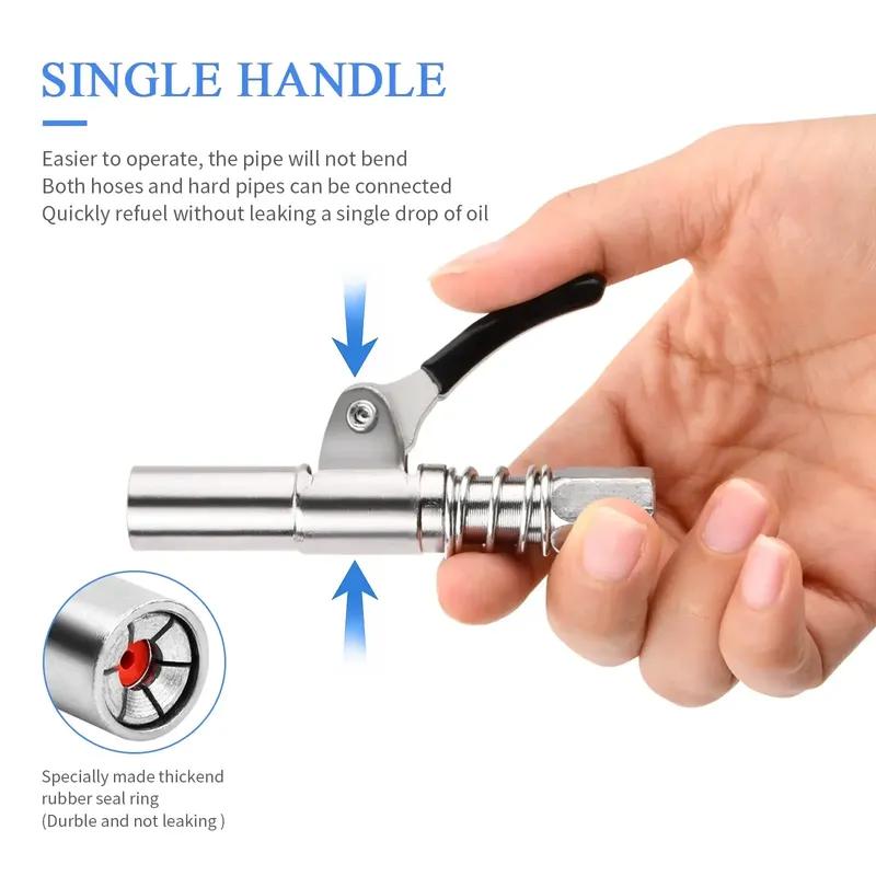10000PSI Grease Gun Coupler NPTI/8 Oil Pump Quick Release Grease Nozzle Injector Lubricating Oil Grease Gun Car Auto Repair Tool