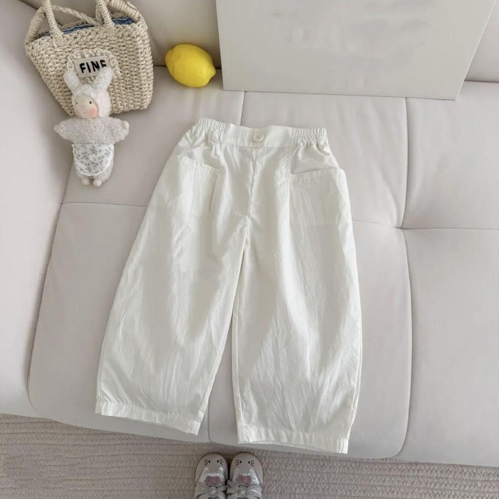 Children's Summer Solid-Color Lightweight Shorts: Loose-Fitting Casual Pants for Babies