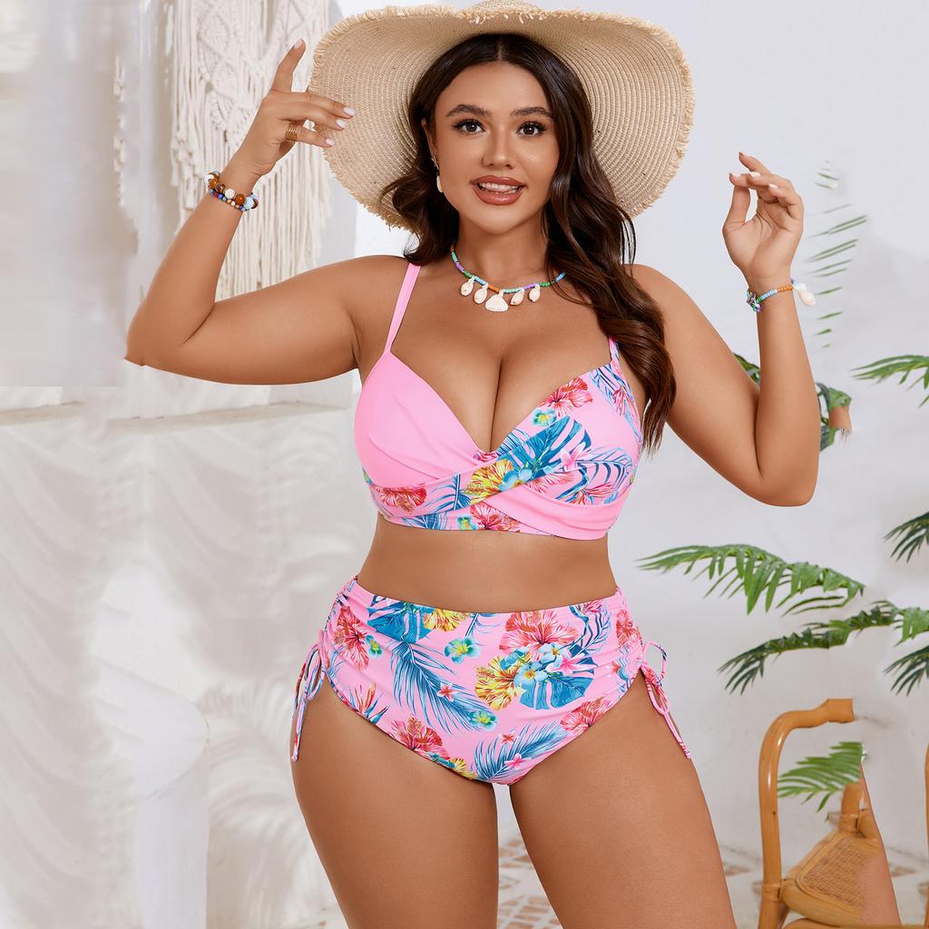 Women's Two-Piece Bikini Set Plus Size Split Swimsuit