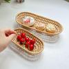 Oval Hollow Handwoven Rattan Tray Small & Large Fruit Bread Serving Basket