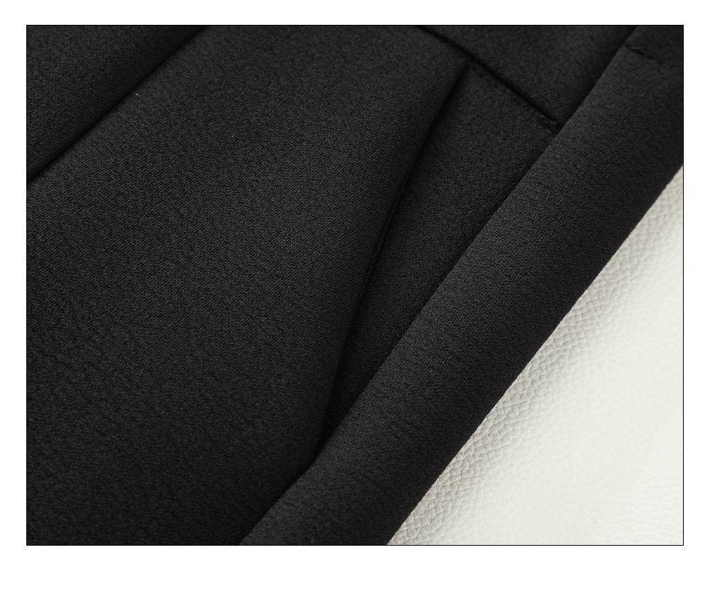 Women's 2024 High-Waisted Black Wide-Leg A-Line Suit Pants for Spring and Autumn.