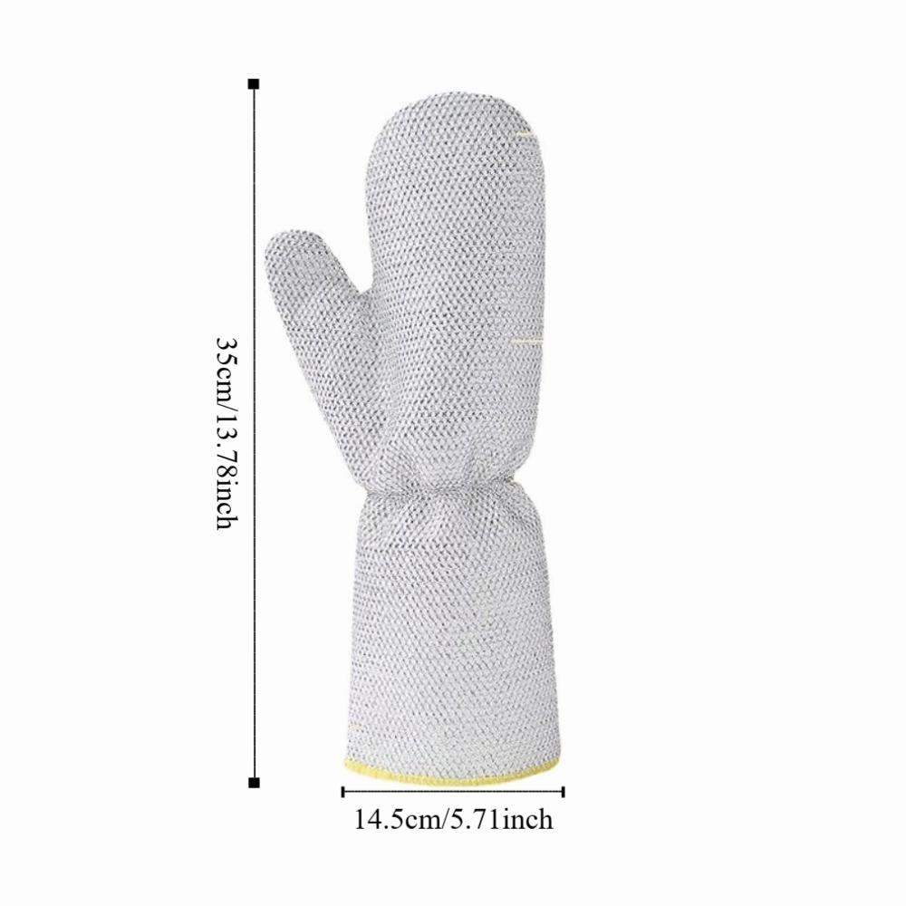 6PCS Extended Design Steel Wire Gloves Waterproof Cleaning Gloves Dishwashing Gloves  Kitchen Use