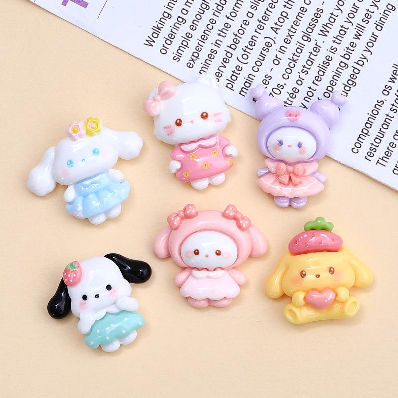 Cute Animal Cartoon Resin Charms & Hair Clip Accessories