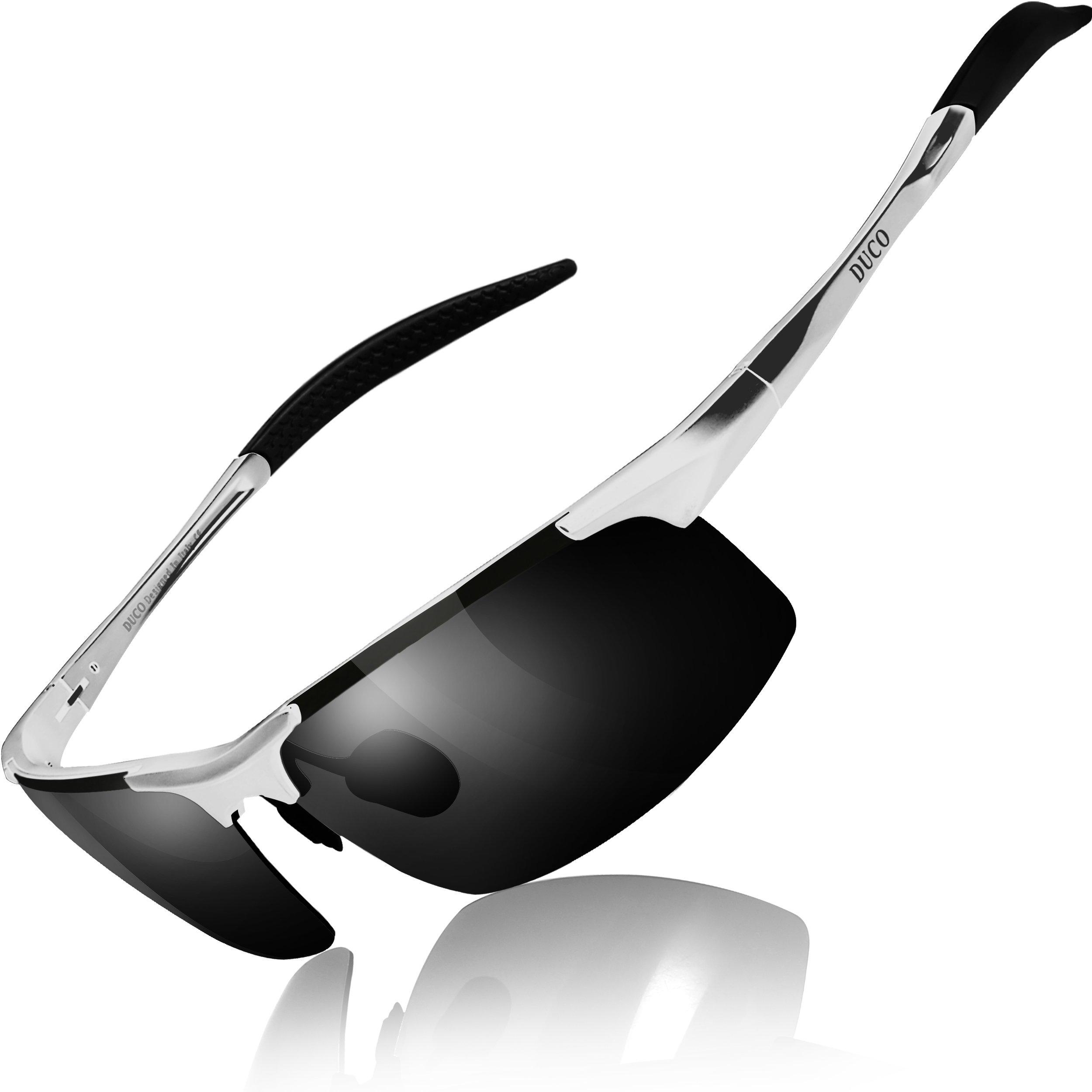 

DUCO Polarized Sports Sunglasses with UV400 Made of for and Golf Men s Protection, AL-MG Alloy, Ultra-Lightweight, Driving, Cycling, Fishing, Running,