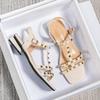 Hua Lun Women's Summer Rivet Mid Heel Sandals, Sizes 41-43