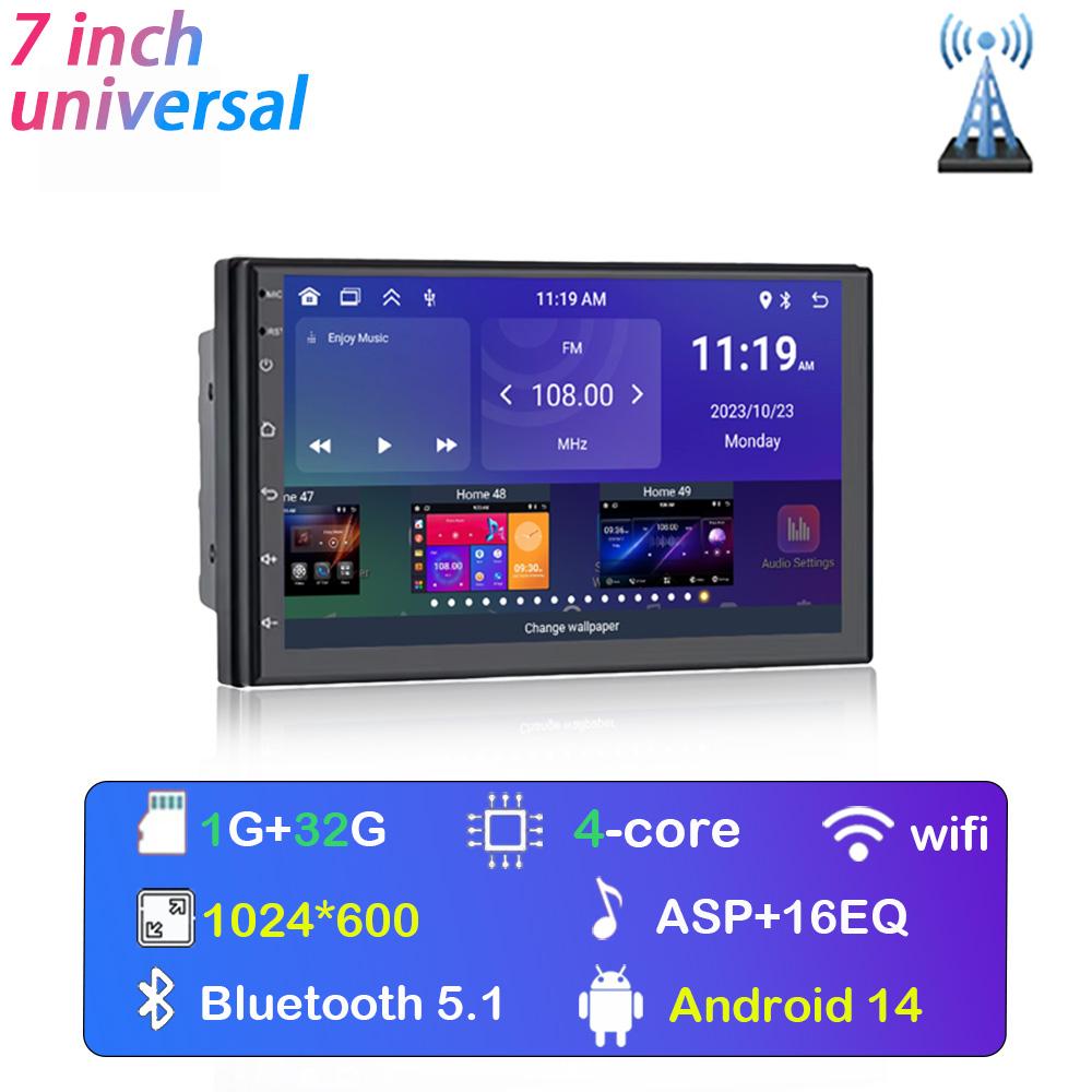 

MTIJIEY 7 Android 14 8core 2 Din Car Radio Androidauto Carplay GPS Car Audio WIFI BT Автомобильный мультимедийный проигрыватель