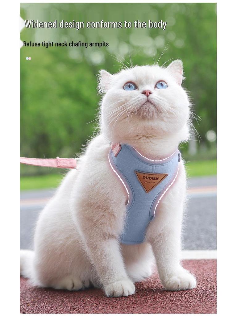 Verstellbares ausbruchsicheres Katzengeschirr und Leine für den Außenbereich