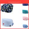 Comodo cappellino chirurgico in cotone con fascia assorbi-sudore e vestibilità regolabile