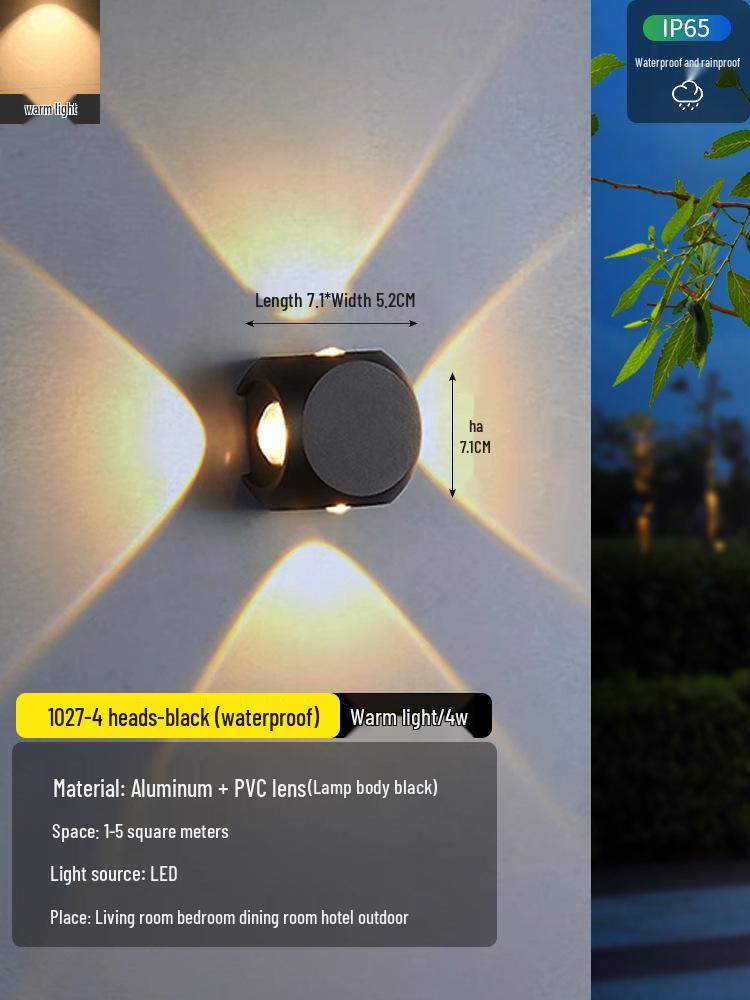 2025 Sleek LED Wall Lamp: Waterproof Bedside, Living Room, Outdoor & Entrance Decor