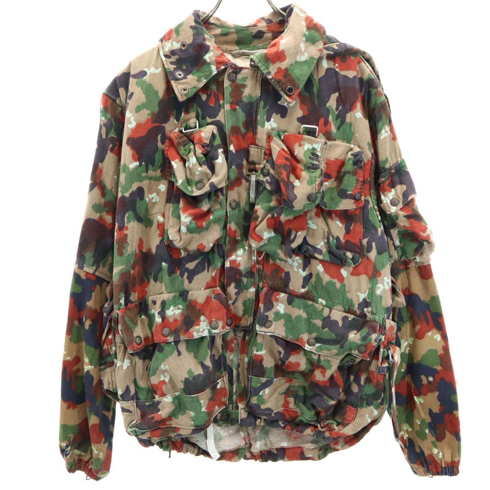 

SWISS ARMY 70s vintage alpine camo M60 Alpine Camo Military jacket khaki Men s Used