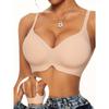 Plus Size Women's Seamless Minimizer Wireless Full Coverage Support Bralette Invisible Push Up Bra for Large Bust