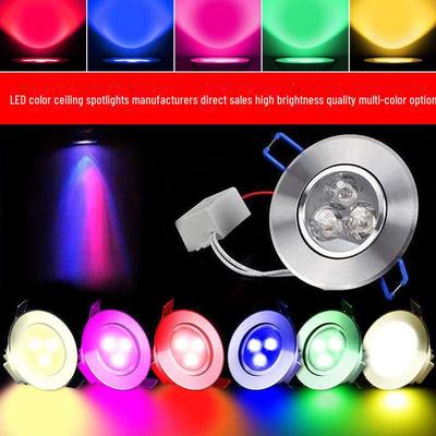 Color-Changing LED Downlight: Red, Blue, Green, Purple Lights, 3W/5W, Ideal for KTV Ceilings