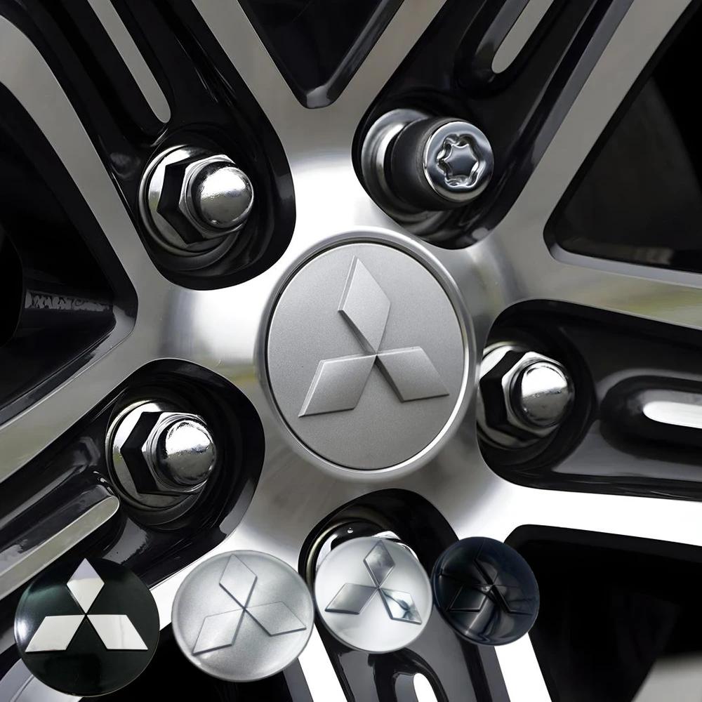4er Set 58mm 60mm 81mm Universelle Auto-Radnabenkappen für Mitsubishi Lancer ASX Outlander EVO Montero Mirage L200 Eclipse