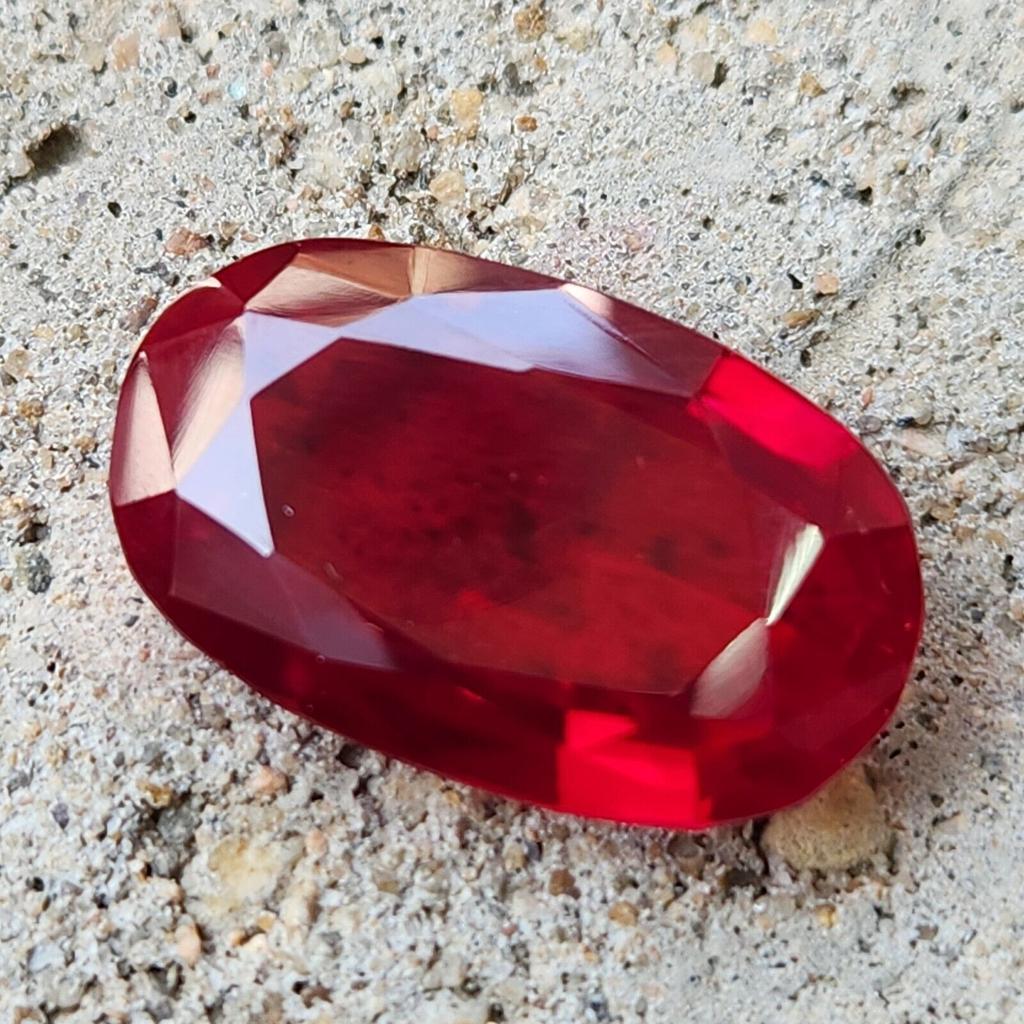 50.00 Ct Natural Mozambique Red Ruby Oval Cut Certified Loose Gemstone