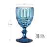 European Embossed Wine Glass Thickened Colorful Glass High Foot Juice Cup Retro Red Wine Glass