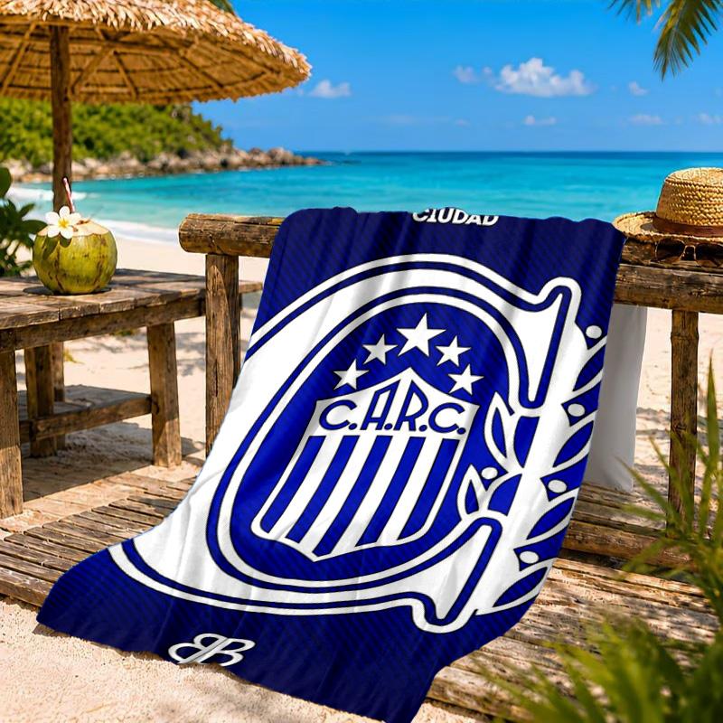 Rosario Central Crest Beach Towel, Quick-drying, Easy to Care for, Suitable for Both Fitness and Beach Vacations,Sports Essential