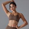 Seamless Knitted Yoga Bra, Fast Drying Tight Fitness Running Clothes, Strap Cross Back Yoga Clothes