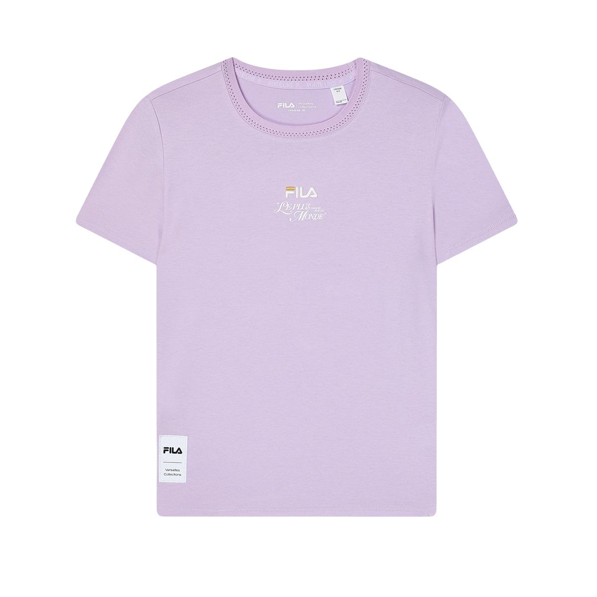 

New FILA T Shirt Women s Autumn Cherry Blossom Purple F11W428105FPR 165/84A/M