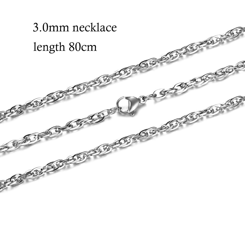 50cm Nuova Moda Catena in Acciaio Inossidabile 1,2-3mm Colore Argento Oro Rosa Collana Gioielli Placcatura Sottovuoto Accessori Choker Collare