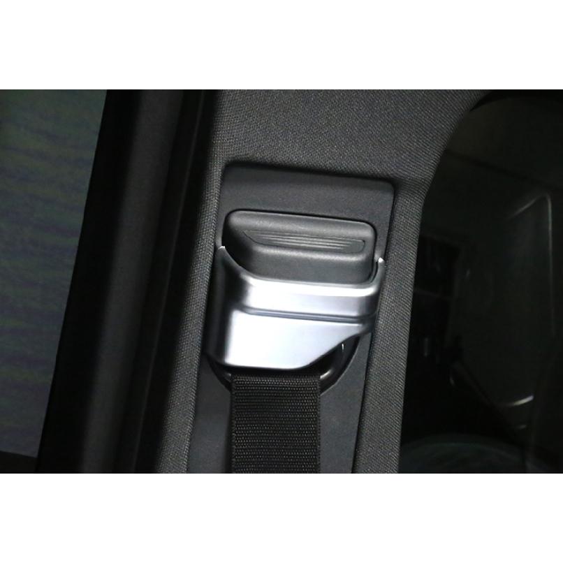 ABS Silver Seat Belt Adjustment Cover Trim 2PCS For Benz C-Class W205 2015-