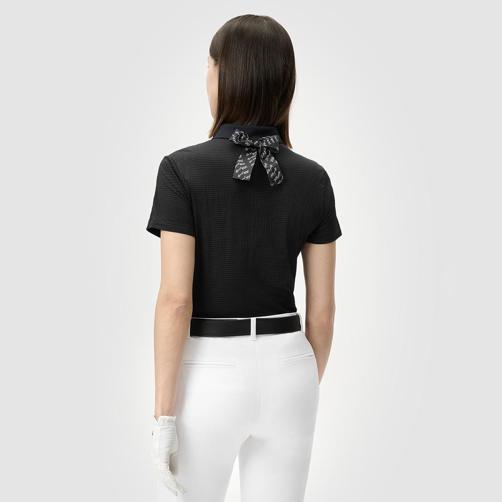 New FILA AthleticsGolf Collection Polo Shirt Women's Pitch Black A11W525102FBK