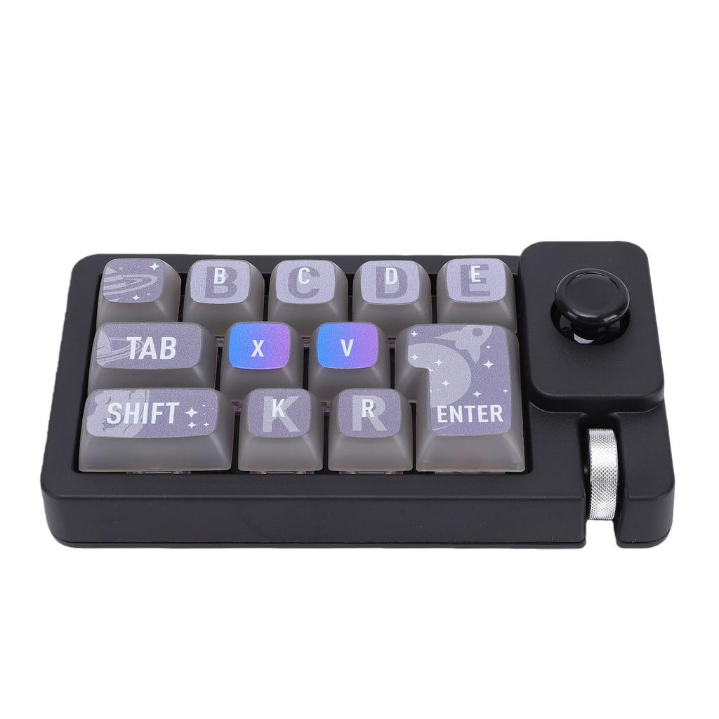 12 Key Keyboard RGB LED Backlight Type C Macro Programmable 2.4G Wireless One Handed Mechanical Gaming Keyboard with