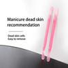 2Pcs Nail Cuticle Pusher Plastic Double End Reusable Manicure Cuticle Dead Skin Remove Pedicure Sticks Nail Art Clean Care Tool
