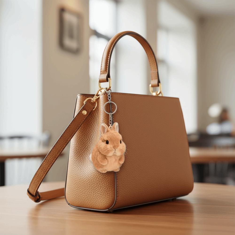 Lifelike Bunny Plush Ornaments PP Cotton Bunny Plush Toy Bunny Plush Keychain  Phone Accessories