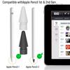Replacement Pencil Tips for Apple Pencil 1st 2nd Generation iPencil Smooth Spare Nibs for iPad Pro Pencil 1/2 Stylus Fine Nib