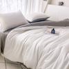 Summer Cool Ice Silk Solid Color Duvet Cover Size Twin/Full/Queen/King