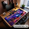 Neon Abstract Theme Custom Mouse Pad Personalized With Name Text Customized Desk Mat For Office Home Decor