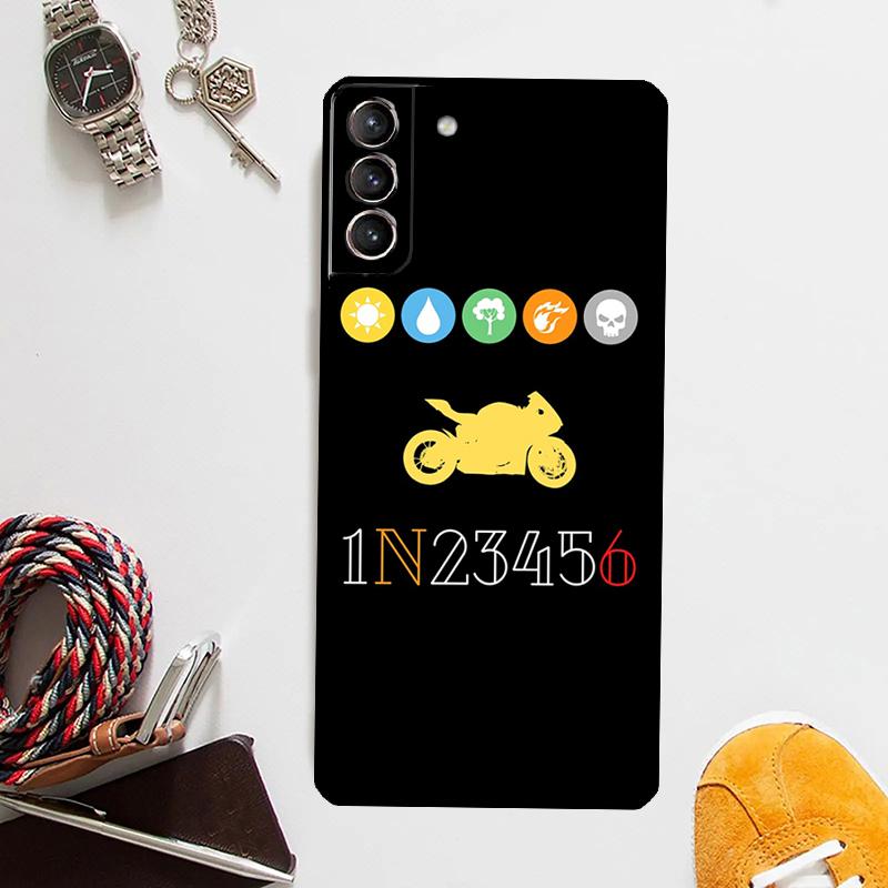 

Motorcycle Gear Case For Samsung Galaxy S25 Ultra S20 S21 S22 S23 Plus S9 S10 S25 FE S24 Ultra Cover Coque Galaxy S21 Plus