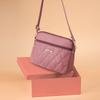 Portable Embroidery Heart Shoulder Bags Solid Color Large Capacity Messenger Bag PU Leather Women's Handbag Women