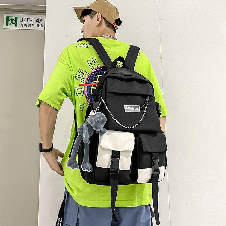 School Bag Female Junior High School Student College Student Japanese Tide Travel Sports Backpack Men Large Capacity Backpack