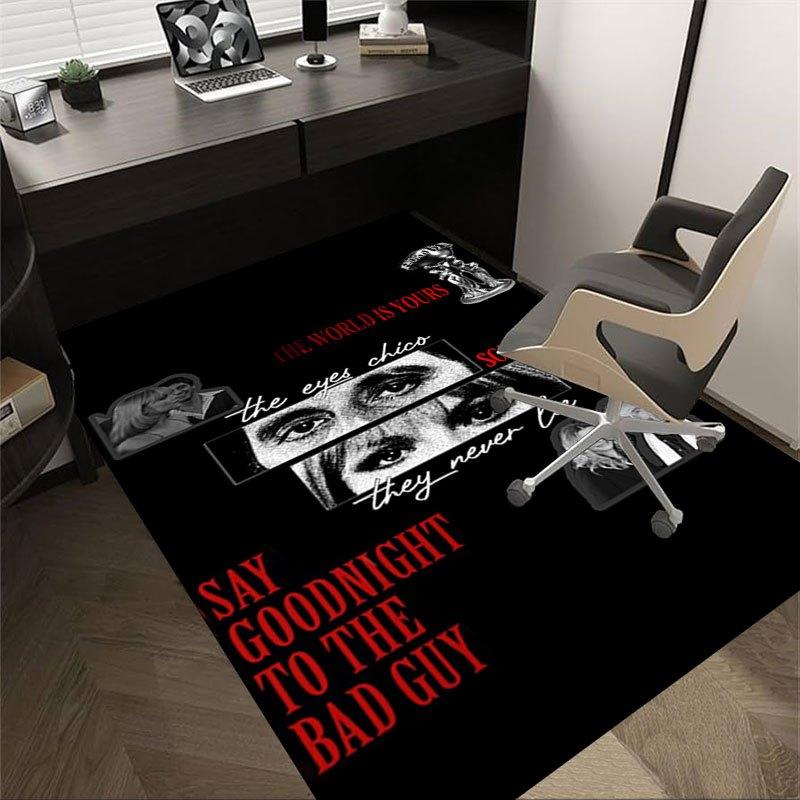 

1 шт. Коврик для офисного кресла Scarface, Мягкий, Удобный, Всесезонный, Идеально подходит для дома, спальни или офисного декора, Идеальный подарок для 60cm by 90cm