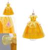 Soft Comfortable Girls Princess Belle Costume For Xmas/halloween/fancy Dress
