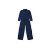 Levis Solid Color Chest Pocket Waist Cinched Denim Jumpsuit Women Jumpsuits Blue A3345-0000
