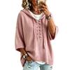 Women's New Knit Hooded Drawstring Sweater Loose Comfortable Hoodie Casual Soft Knitted Pullover Sweatshirt Top