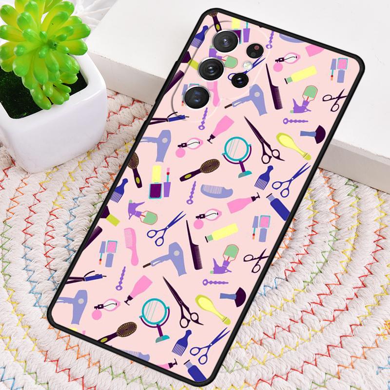 

Barber Scissors Hairstylist Salon pattern Phone Case for Samsung Galaxy note 10 pro S26 Ultra S23 S24 FE S25 S21 S22 PLUS Cover Galaxy S21 Ultra 5G