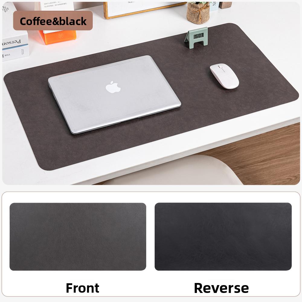 Retro Cowhide Textured Desk Mat, Double-sided, Stain-resistant, Extra-large Mouse Pad, Office Computer Mat, Writing Mat, Desk Mat
