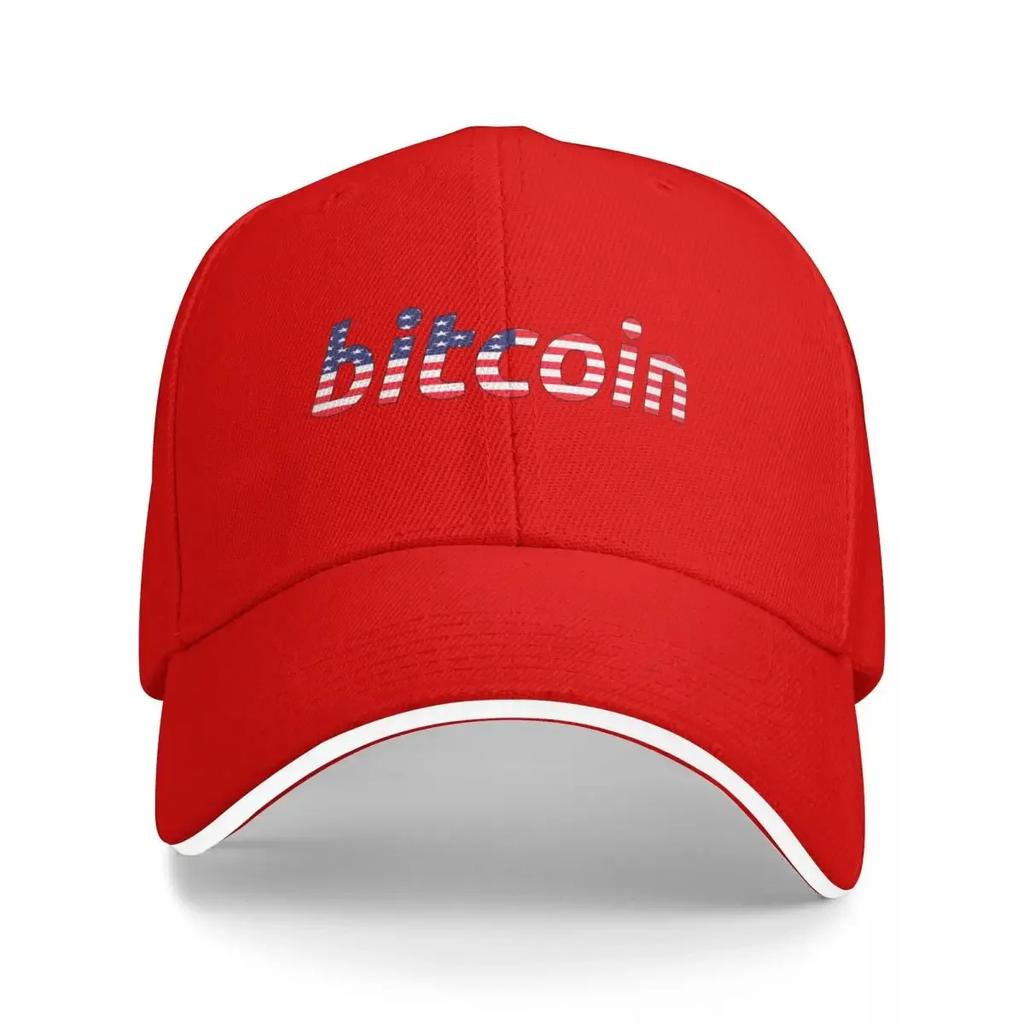 Bitcoin typography United States of America Baseball Cap golf hat genuine Military  Man Ladies Mens