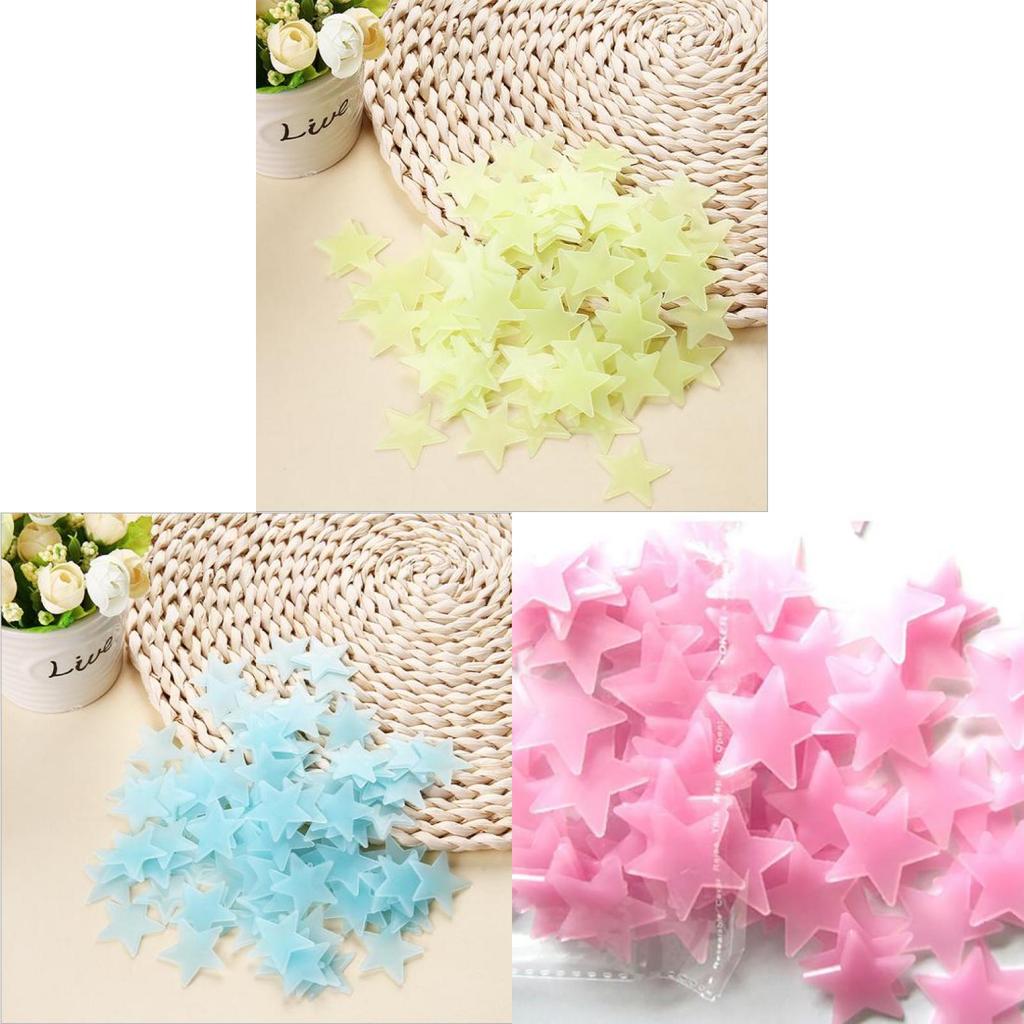 Stickers Wall 100pcsbag Decal Glow In The Dark Baby Kids Bedroom Home Stars Decor Color