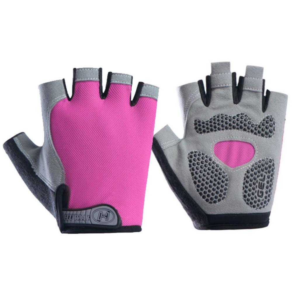 Male and Female Half Finger Outdoor Cycling Sports Mountaineering Yoga Fitness Shock Absorption Non-slip Breathable Finger Gloves