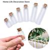 10 Stück Mini Klare Glasflaschen mit Kork Gewürz Nachrichtenfläschchen Leere Wunschflasche DIY Treibende Leere Winzige Gläser Party Dekorationen