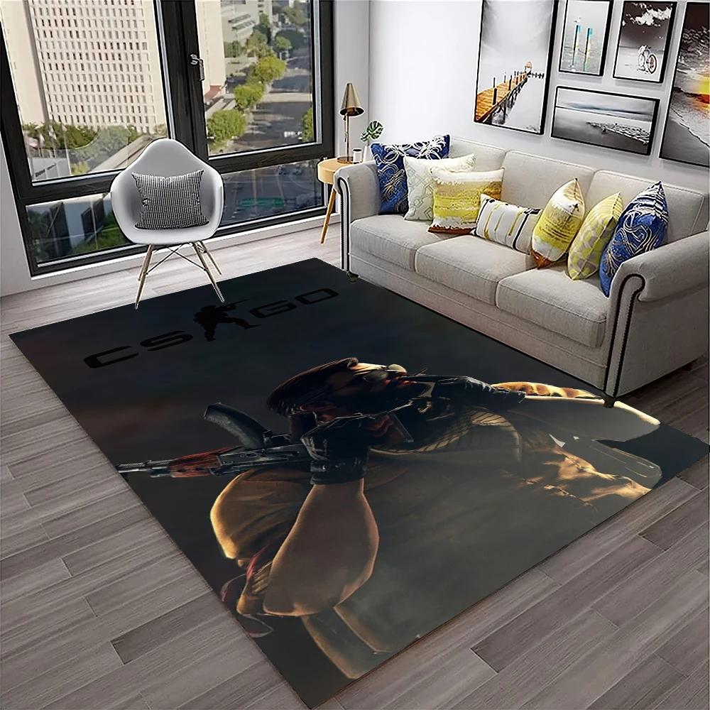 CS GO,Counter Strike Game Gamer 3D Carpet Rug for Home Living Room Bedroom Sofa Doormat Decor,kids Area Rug Non-slip Floor Mat