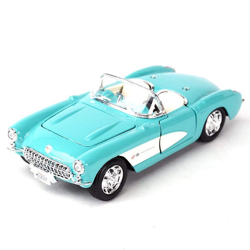 

Майсто 1:24 1957 Chevrolet Corvette Sports Car Static Die Cast Vehicles Collectible Model Car Toys бирюзовый