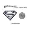 Elektroplate Officially Licensed Mini DC Comics Superman OEM Chrome Emblem for and Universal X Weather Resistant Pack of 2 Motorcycles, Watercraft,