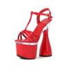 Fashion Gladiators Buckle Strap Platform Sandals Women Transparent PVC 17CM Summer Sexy Party Shoes New Fashion Mixed Colors High Heels