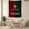 Name Custom PORTUGAL Wall Tapestry Aesthetic Wall Hanging Printed Fabric Blanket Decorative Tapestries for Bedroom Living Room Home Decor